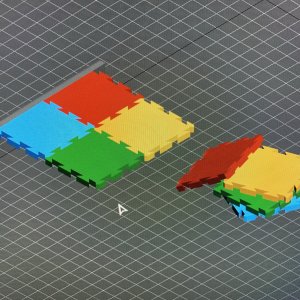Резиновая плитка 500х500х40 мм тип 2