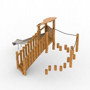 Детский игровой комплекс VikingWood Эко-1228 на холм 1.0м