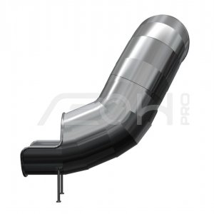 Скат тоннельный закрытый поворотный 90 гр ( h=1,5 м.) d=0,8 м.