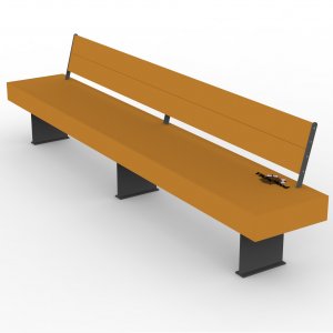 Уличная скамейка со спинкой VikingWood D3