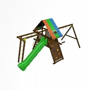 Детский игровой комплекс VikingWood Амиго Премиум с рукоходом