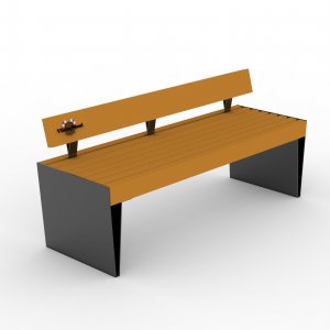 Уличная скамейка со спинкой VikingWood В 1