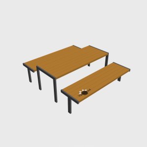 Уличные скамейки со столом VikingWood С6
