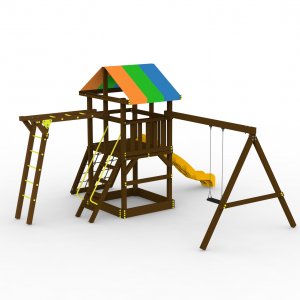 Детский игровой комплекс VikingWood Родео Премиум с рукоходом