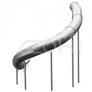 Скат труба из нержавеющей стали поворотный 180 гр (H 5.0м)