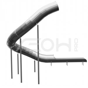 Скат труба из нержавеющей стали поворотный 180 гр (H 5.0м)