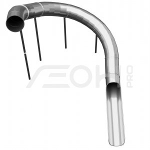 Скат труба из нержавеющей стали поворотный 180 гр (H 5.0м)