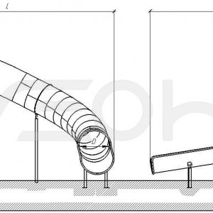 Скат тоннельная поворотный 90° ( Н=2,3 м.)