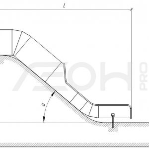 Скат тоннельный полуоткрытый ( h=2,0 м.) d=0,8 м.