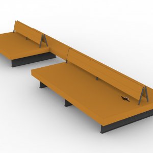 Уличная скамейка двойная VikingWood F6