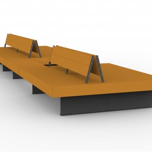 Уличная скамейка двойная VikingWood F6